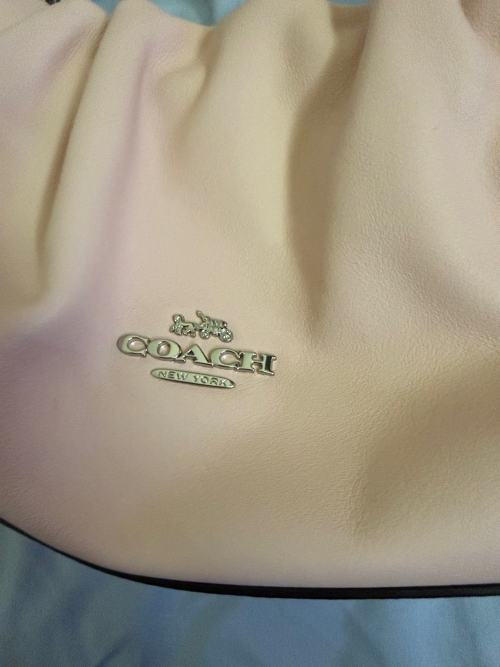 Coach Pebbled Leather Shoulder Bag in Blush Pink - Picture 2 of 7